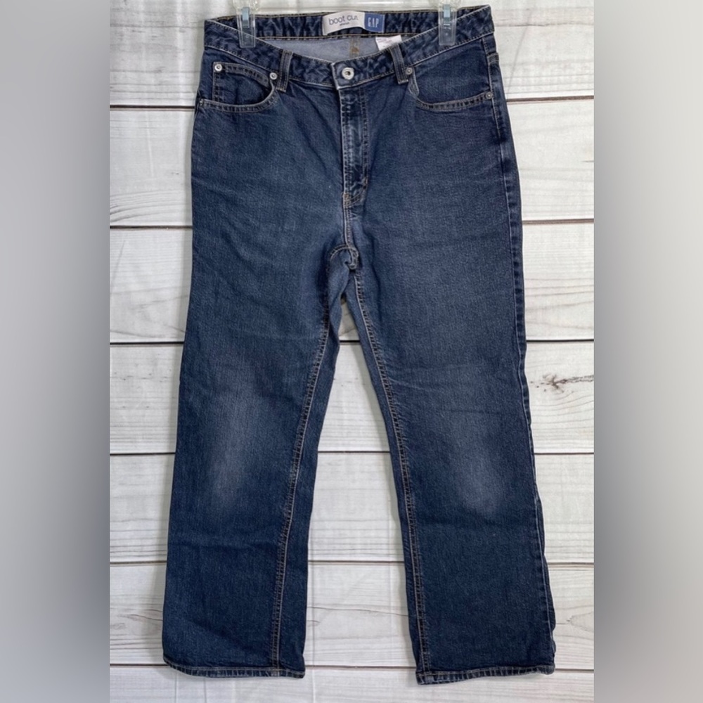 GAP Boot Cut Stretch Ankle Blue Jeans Sz 12